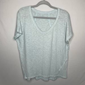 Athleta Light Blue Womens T-Shirt Size L